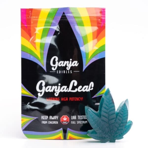 GanjaEdibles Ganja Leaf Blue Raspberry 500MG
