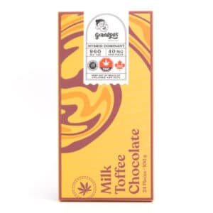 960mg THC Milk Chocolate Toffee Bar (Grandpa’s Medicine)
