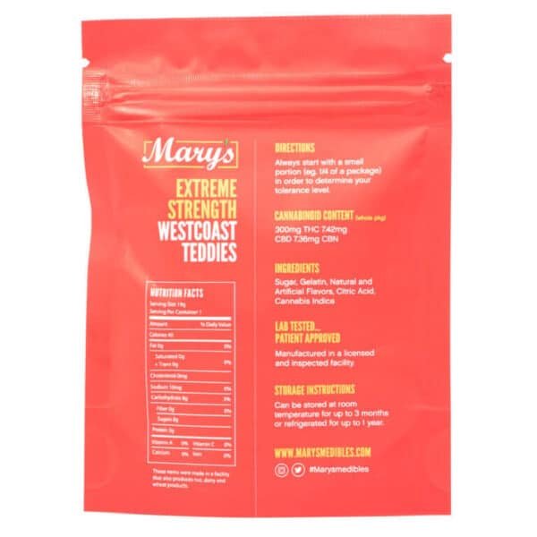 Marys Extreme Strength Westcoast Teddies 300MG THC 2 768x768 1