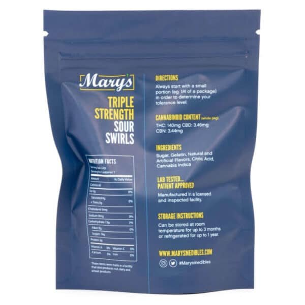 Marys Triple Strength Indica Sour Swirls 140MG THC 2 768x768 1