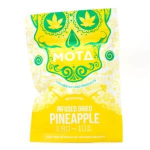 Infused Dried Pineapple 80mg THC / 10mg CBD (Mota) | Phenos Dispensary