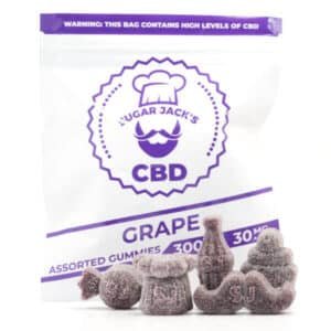 SugarJacks Assorted CBD Gummies Grape 300MG 600x600 1