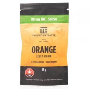 Twisted Extracts Orange Jelly Bomb THC 80MG Sativa 600x600 1