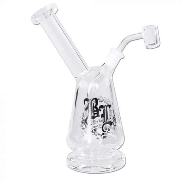 Black Leaf Glass Drum Percolator Dab Rig