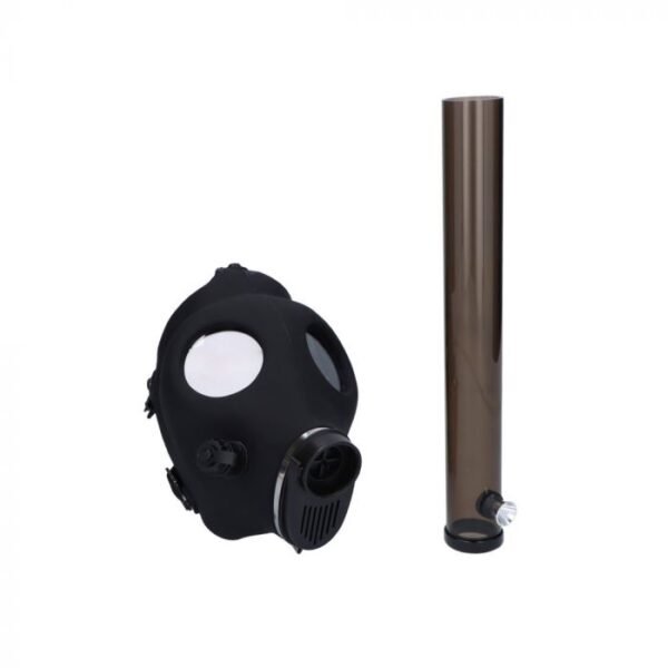 Silicone Gas Mask Bong with Acrylic Straight Tube | Phenos Dispensary