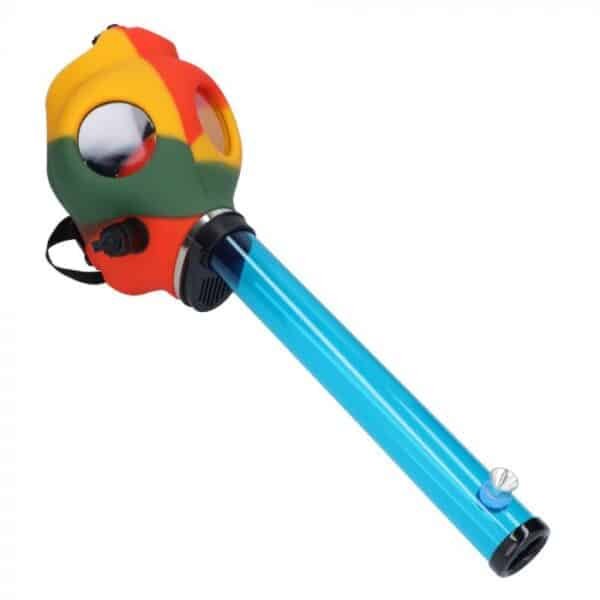 Silicone Gas Mask Bong with Acrylic Straight Tube | Phenos Dispensary