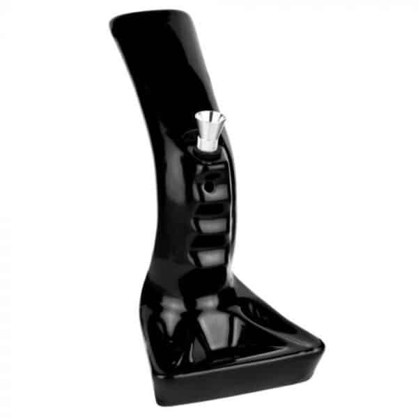 Pistol Grip Ceramic Bong with Ashtray Base | Phenos Dispensary